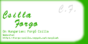 csilla forgo business card